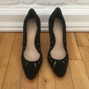 Black Suede Zara Pump, Size 37